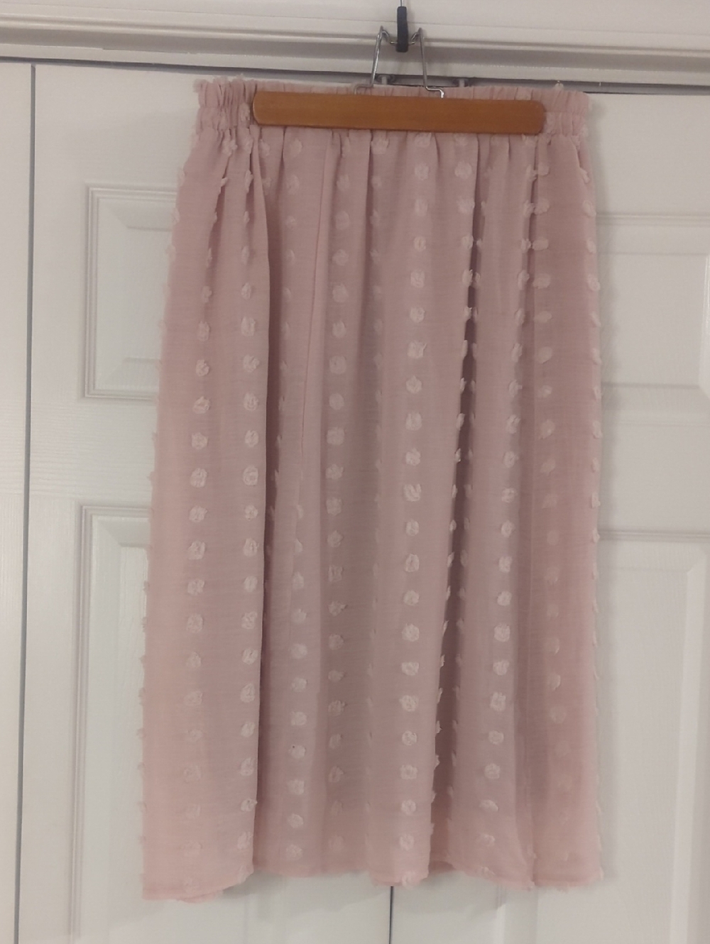 2XL Women’s Pink Textured Midi Skirt - Picture 1 of 7